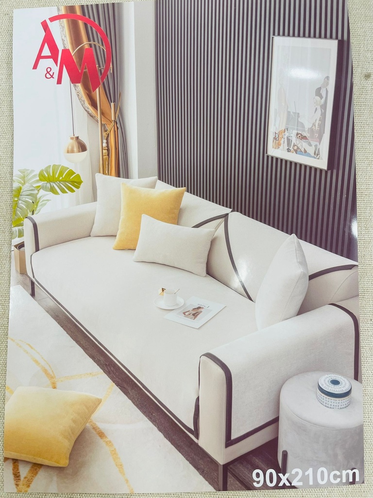 Non-slip Couch Cover Mat XL SIZE 90*210 OFF WHITE COLOR / غطاء أريكة غير قابل للانزلاق مقاس XL 90*210 لون أبيض عاجي