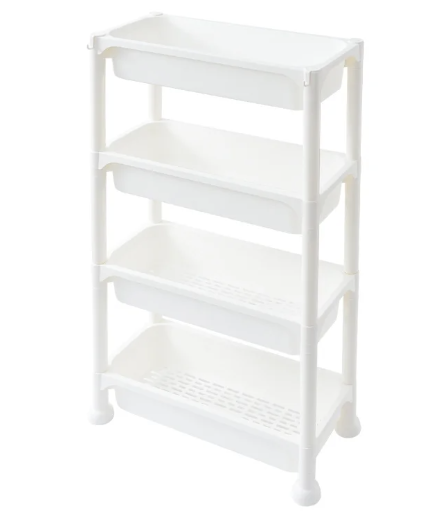 White 4-LAYERS NARROW places Organizer/ منظم أبيض للأماكن الضيقة بأربع طبقات 