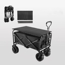 Heavy Duty Folding Cart with Large Wheels and Table Top /عربة قابلة للطي شديدة التحمل بعجلات كبيرة مع لوح طاولة