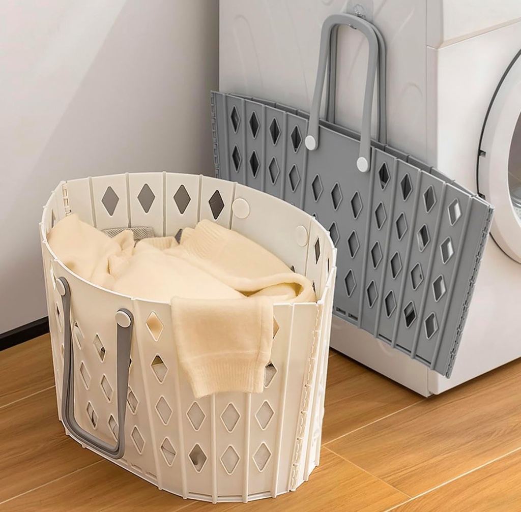 Foldable Laundry & Shopping Basket 48x29x29cm / سلة غسيل وتسوق قابلة للطي