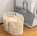 Foldable Laundry & Shopping Basket 48x29x29cm / سلة غسيل وتسوق قابلة للطي