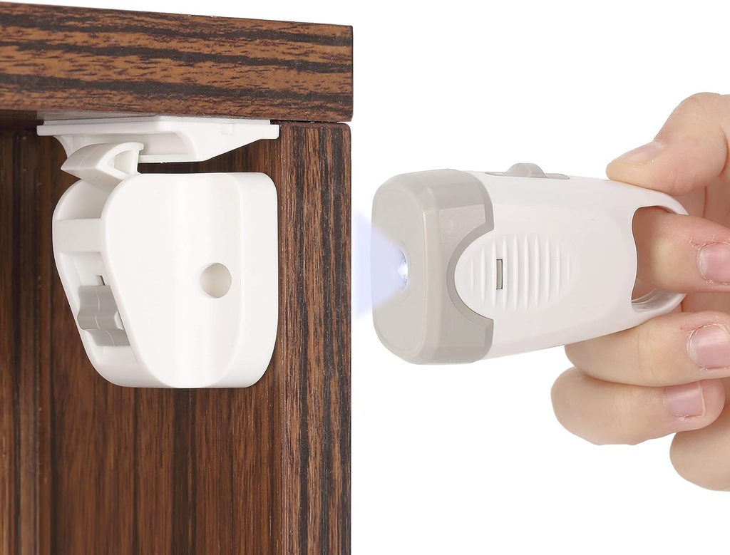 Magnetic Cabinet Child Proof  Lock With Light / قفل مغناطيسي للخزانة مقاوم للأطفال مزود بإضاءة