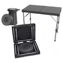 2 In 1 Folding Portable Table and Stool Set /طقم طاولة متنقلة قابلة للطي مع مقعد 2 في 1