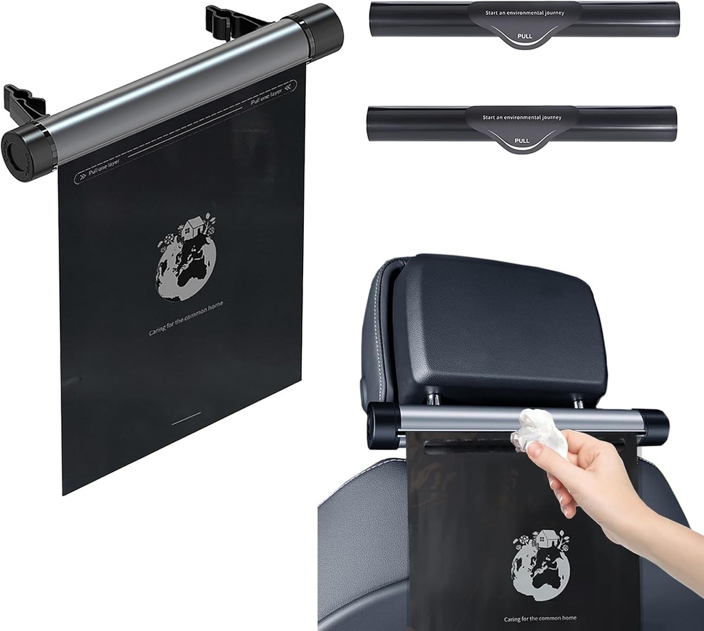 Car Trash Bag Hanging of Aluminum Roller /كيس قمامة السيارة معلق بأسطوانة من الألومنيوم