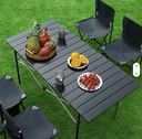 Outdoor Foldable Camping Table With 4 Chairs 95x55x50 cm/طاولة رحلات خارجية قابلة للطي مع 4 كراسي 