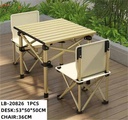 Outdoor Foldable Camping Table With 2 Chairs 53x50x50cm /طاولة تخييم خارجية قابلة للطي مع كرسيين 53x50x50 سم