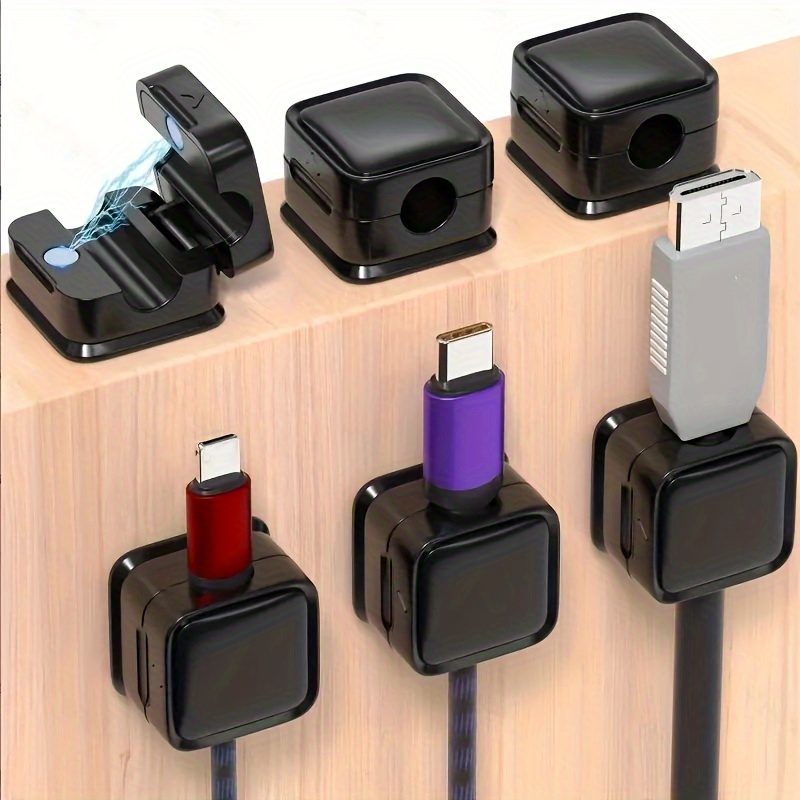 4PCs Rotatable Magnetic Cable Clip/4 قطع من مشابك الكابلات المغناطيسية الدوارة