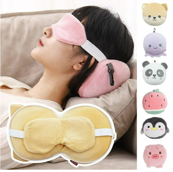 2 in 1 PILLOW WITH EYE MASK /وسادة 2 في 1 مع قناع للعين
