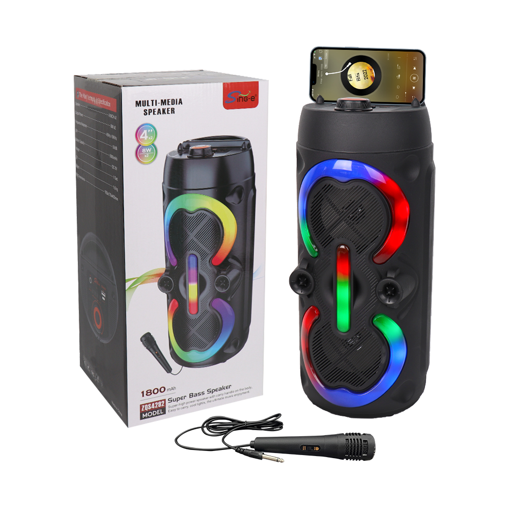 Portable Wireless BT Speaker with MIC/مكبر صوت لاسلكي محمول بتقنية البلوتوث مع ميكروفون