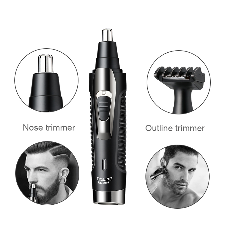 2 in 1 Mini Electric High Quality  Nose HAIR & UOTLINE TRIMMER /ماكينة تشذيب شعر الأنف واللحية الكهربائية الصغيرة عالية الجودة 2 في 1