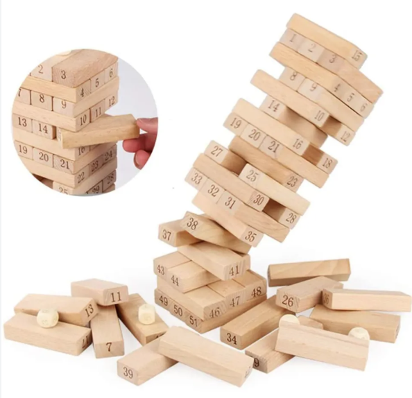 Jenga 48 Pieces Wooden Blocks / جينجا  قطعة مكعبات خشبية 