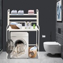 3-layer Metal Adjustable Laundry Room space-saving organizer/منظم غسيل قابل للتعديل من المعدن بثلاث طبقات لتوفير المساحة في غرفة الغسيل