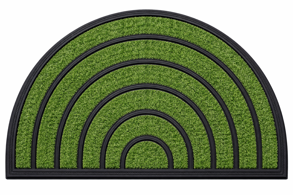 Coir and Rubber Entryway Lawn Semicircle Doormat 45*75CM/سجادة الباب للمدخل نصف دائرية 