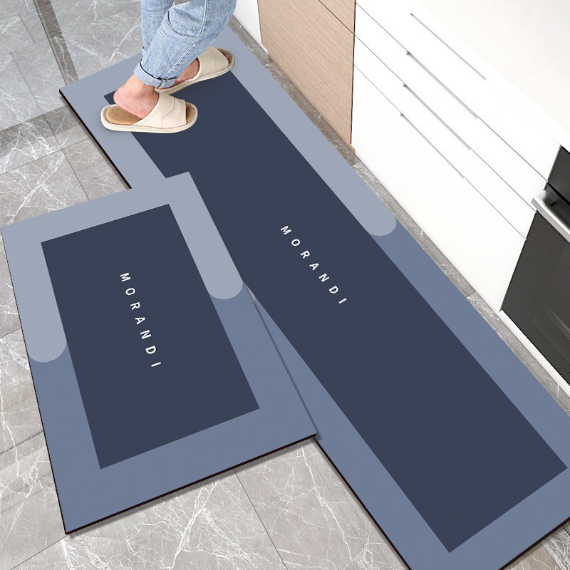 Modern Anti-Slip Kitchen Carpet SET 2PCs/طقم سجاد مطبخ عصري مضاد للانزلاق
