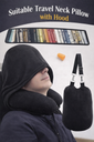 Stuffable travel neck pillow with hood\وسادة رقبة قابلة للحشو للسفر مع غطاء للرأس