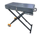Outdoor BBQ Charcoal Grill with Side Table, Foldable with Wheels 76x37x78cm/شواية فحم خارجية مع طاولة جانبية، قابلة للطي بعجلات