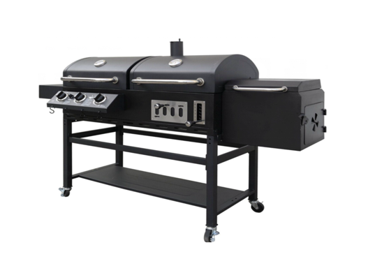 Gas Charcoal Combo Combination Gas BBQ Grills with Infrared burner 195x65x137cm/ شواية غاز وفحم تعمل بالغاز مع موقد الأشعة تحت الحمراء