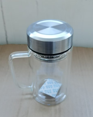 Stainless steel lid office mug 