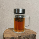 Stainless steel lid office mug / كوب الشاي الزجاجي