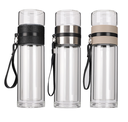 Glass Tea Water Bottle with Infuser 300ML/ زجاجة ماء للشاي مزودة بمصفاة
