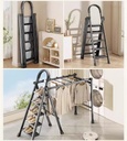 2 in 1 Clothes Dryer Multifunctional Folding Ladder  Rack/مجفف ملابس 2 في 1 متعدد الوظائف مع رف سلم قابل للطي