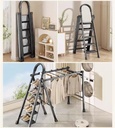 2 in 1 Clothes Dryer Multifunctional Folding Ladder  Rack/مجفف ملابس 2 في 1 متعدد الوظائف مع رف سلم قابل للطي