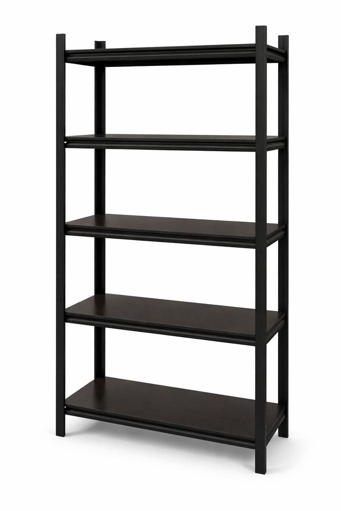 METAL FRAME WITH WOODEN SHELF 