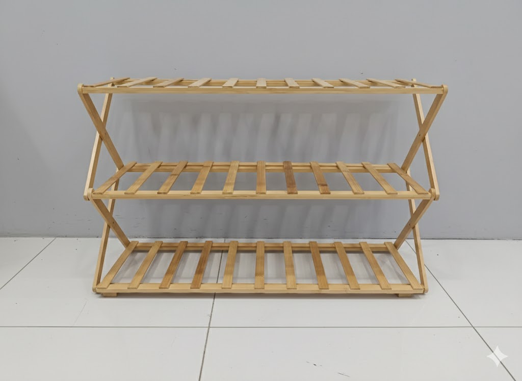 WOODEN SHOE RACK/رف احذية خشبي