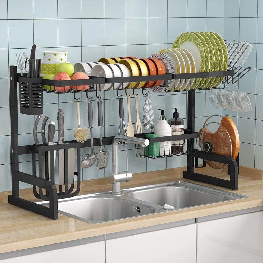 OVER SINK DISH DRYING RACK STEEL / ستاند التنظيم فوق المغسلة