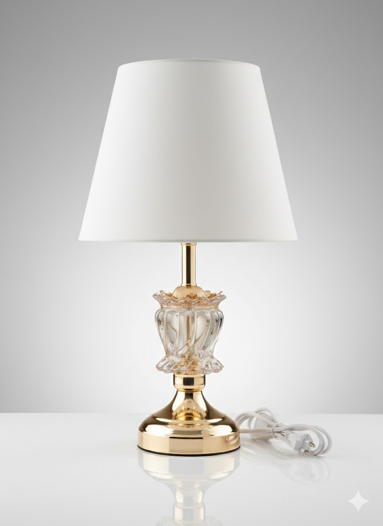 TABLE LAMP -WHITE/مصباح اباجورة للطاولة