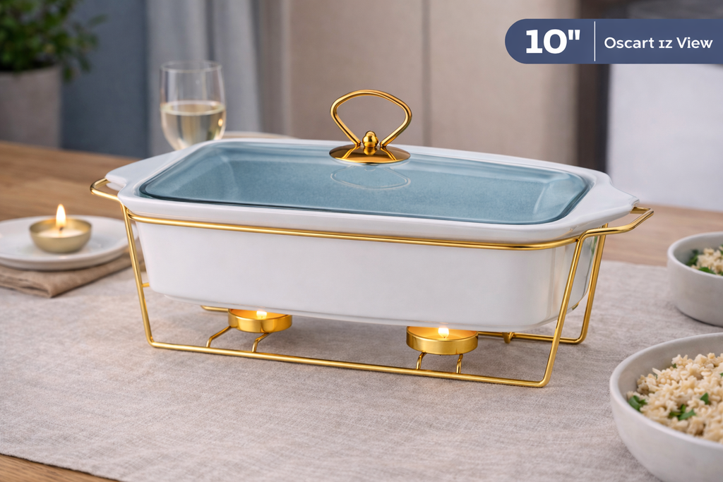 CERAMIC CHAFING DISH/طبق تقديم تسخية سيراميكي