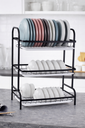   3-Layer Kitchen Dish Rack/رف أطباق للمطبخ بثلاث طبقات