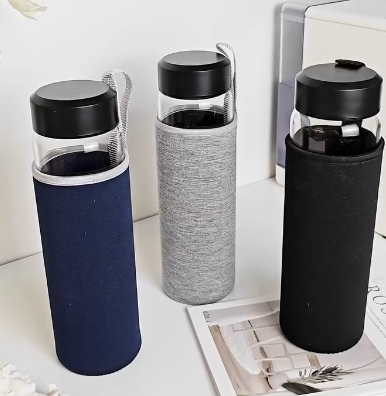 [AM-0954] Glass Water Bottle 700ML/مل700 علبة المياه الزجاجية 