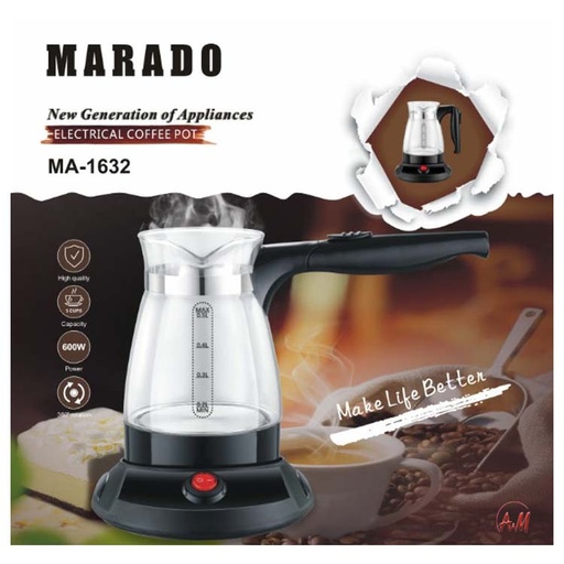 [AM-2377] MARADO ELECTRICAL COFFEE &TEA POT/ صانعة القهوة والشاي مارادو