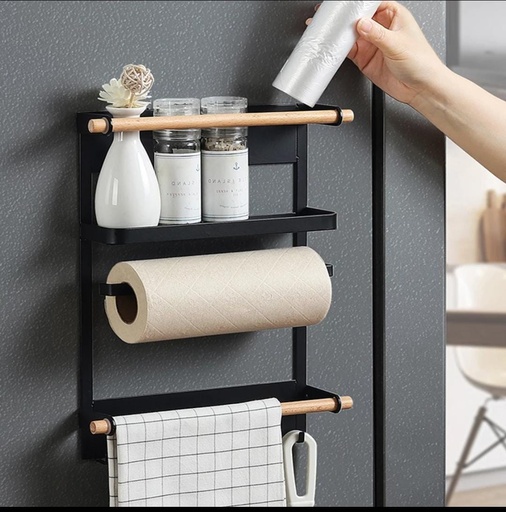 [AM-0731] Magnet Fridge Shelf Paper Towel Roll/رف مغناطيسي للمناديل والتوابل
