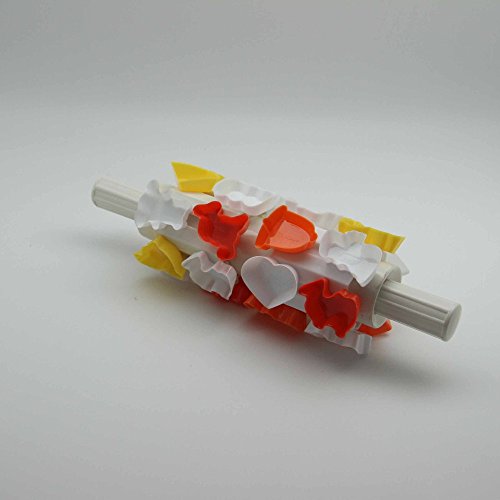 ROLLING PIN WITH 24 COOKIE/قطاعة العجين 24 شكل