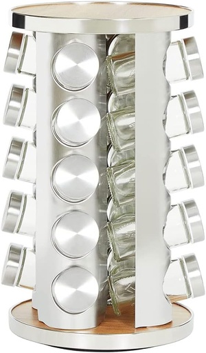 [AM-2196] 20 Jars rotating spice organizer / منظم التوابل الدوار 20 زجاجة