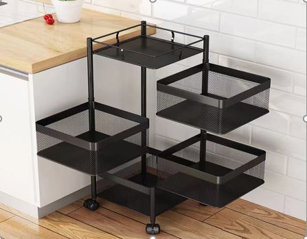 [AM-2236] SQUARE ALUMINIUM ORGANIZING RACK 4 Layers / رفوف التنظيم المربعية الحجم الكبير