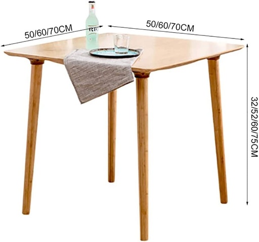 [AM-3599] Square Wood Table / طاولة خشبية مربعية