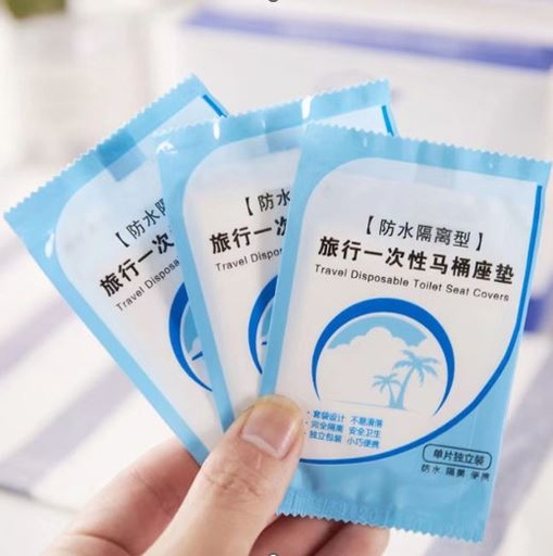 [AM-3880] TRAVEL DISPOSABLE TOILET SEAT COVER 50 pc/غطاء المرحاض