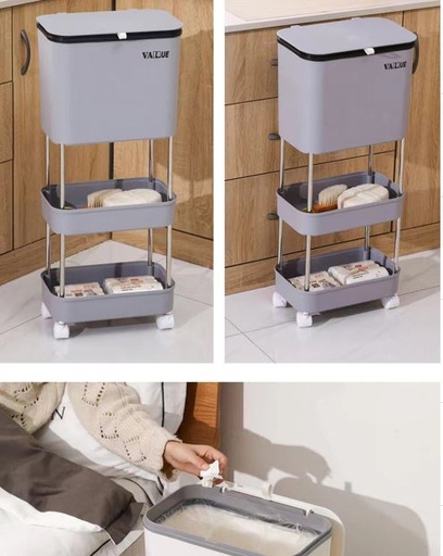 [AM-3879] TROLLY BASKET WHEEL/ سلة القمامة المتحركة