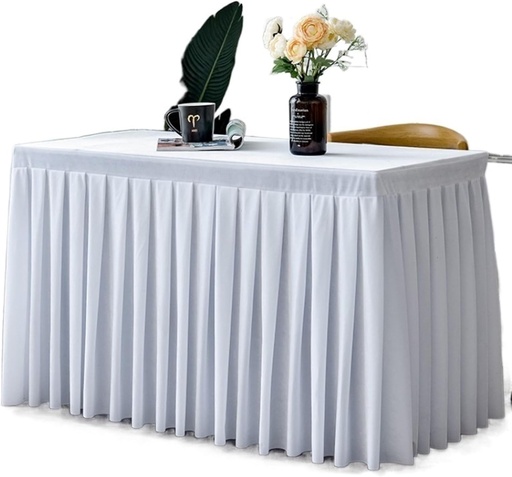 [AM-3786] Table cover white /  غطاء مفرش الطاولة ابيض