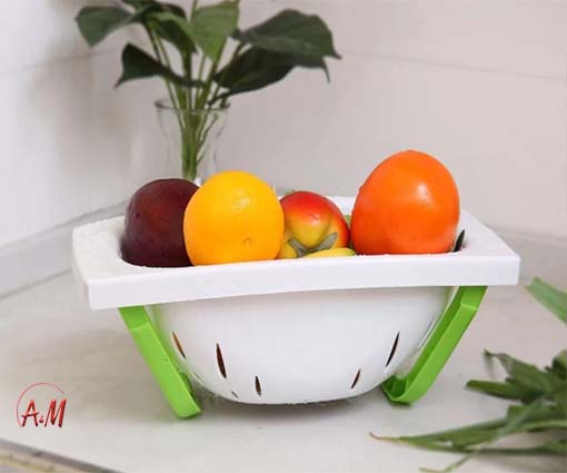 Vegetable Laundry Basket With Handle/سلة غسيل الخضار بمقبض