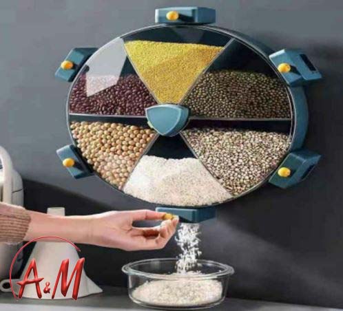 WALL ROTATING SPICES ORGANIZER / منظم الحبوب الجداري الدوار