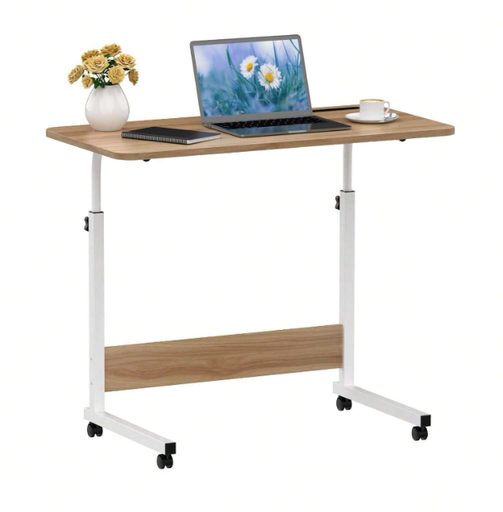 [AM-0755] Adjustable wooden study table, with wheels /طاولة خشبية قابلة للتعديل للدراسة ,مع عجلات 