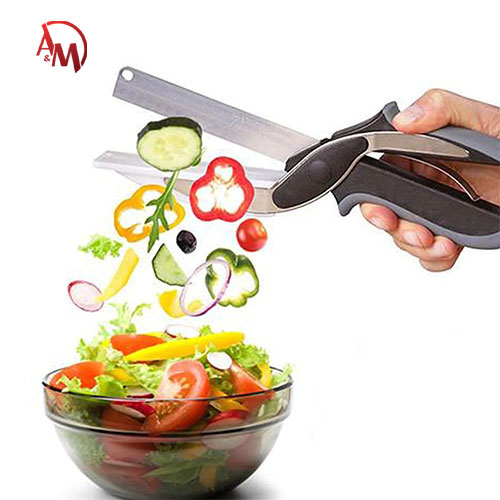 [AM-2367] 2 IN 1 KNIFE CUTTING BOARD/ مقص تقطيع الخضار 2 في 1