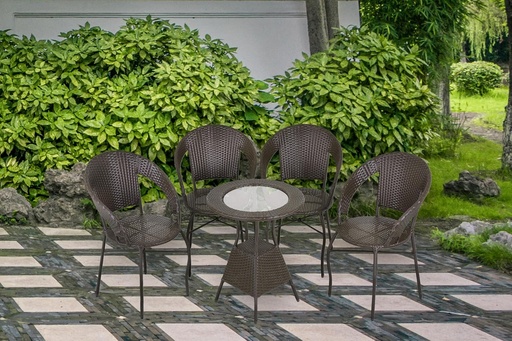 [JAN207-4] 4 CHAIRS + 1 TABLE / جلسة خارجية 4 كراسي وطاولة
