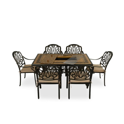 6 CHAIRS + 1 TABLE JAN207-27 /  جلسة خارجية 6 كراسي وطاولة