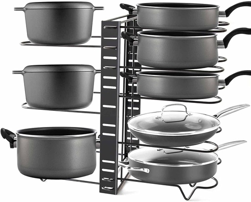 8 Tier pot pan Organizer/ منظم أواني الطهي 8 رفوف