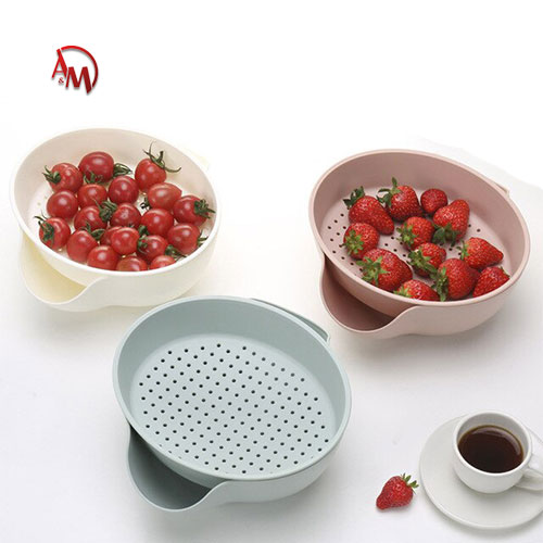 [AM-0719] ASPHALT DOUBLE LAYER FRUIT BOWL /   سلة الخضار المزدوجة